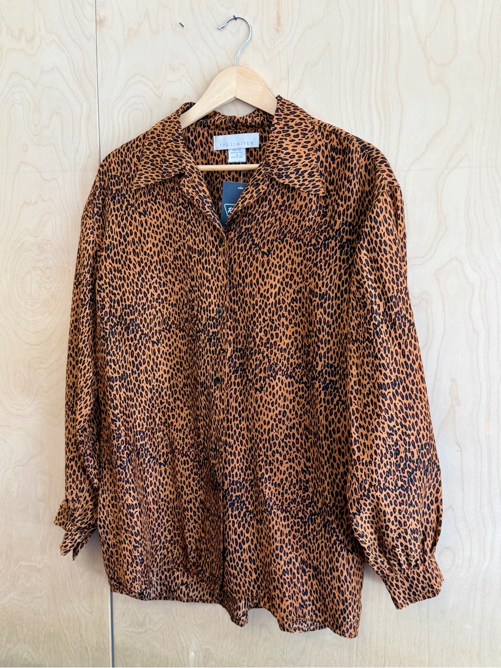 The Limited Leopard-Print Silk Blouse - Brown & Black